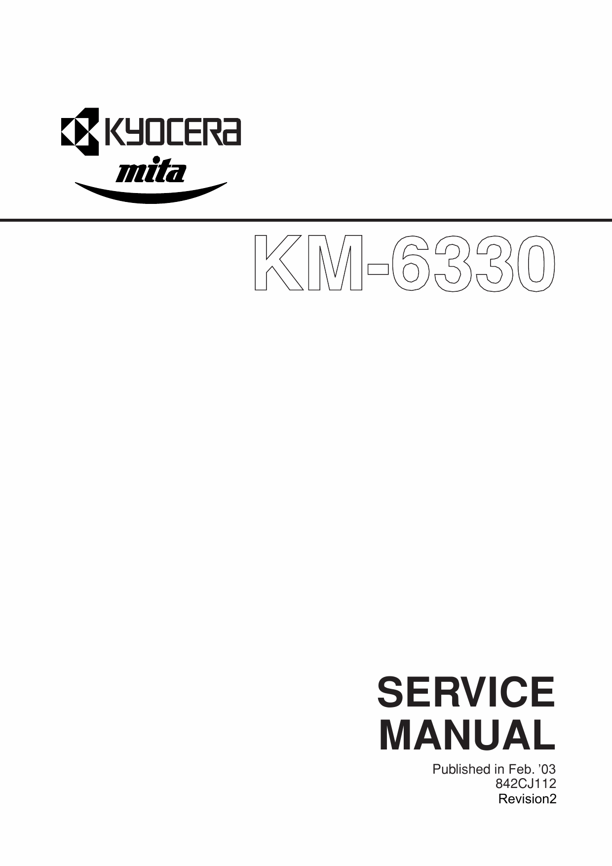 KYOCERA Copier KM-6330 Service Manual-1